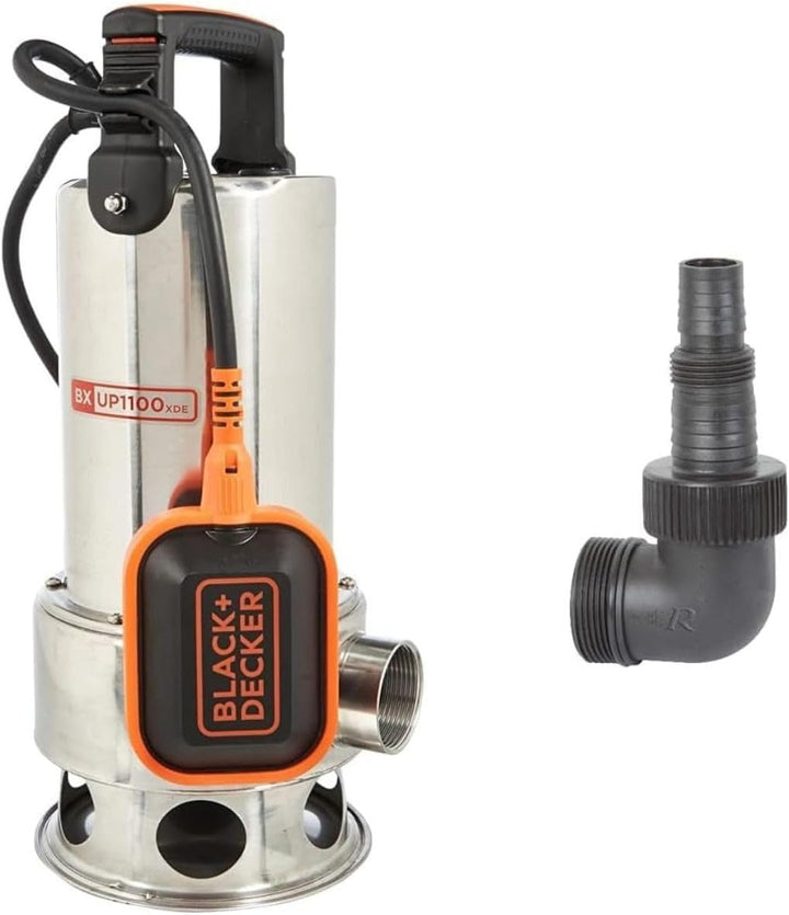 Black+Decker BXUP1100XDE Tauchpumpe für Schmutzwasser (1100 W, max. Förderleistung 16.500 l/h, max.