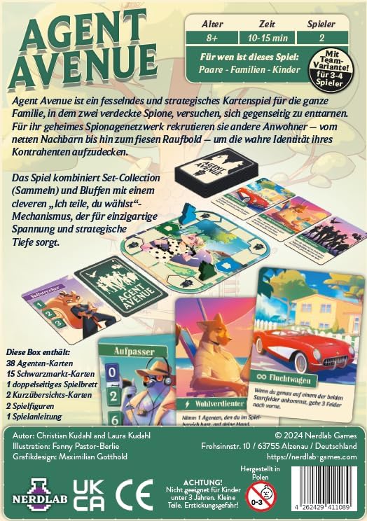 Agent Avenue + Agent Avenue Division M – Brettspiel Bundle Set Komplettset mit Division M Erweiterun