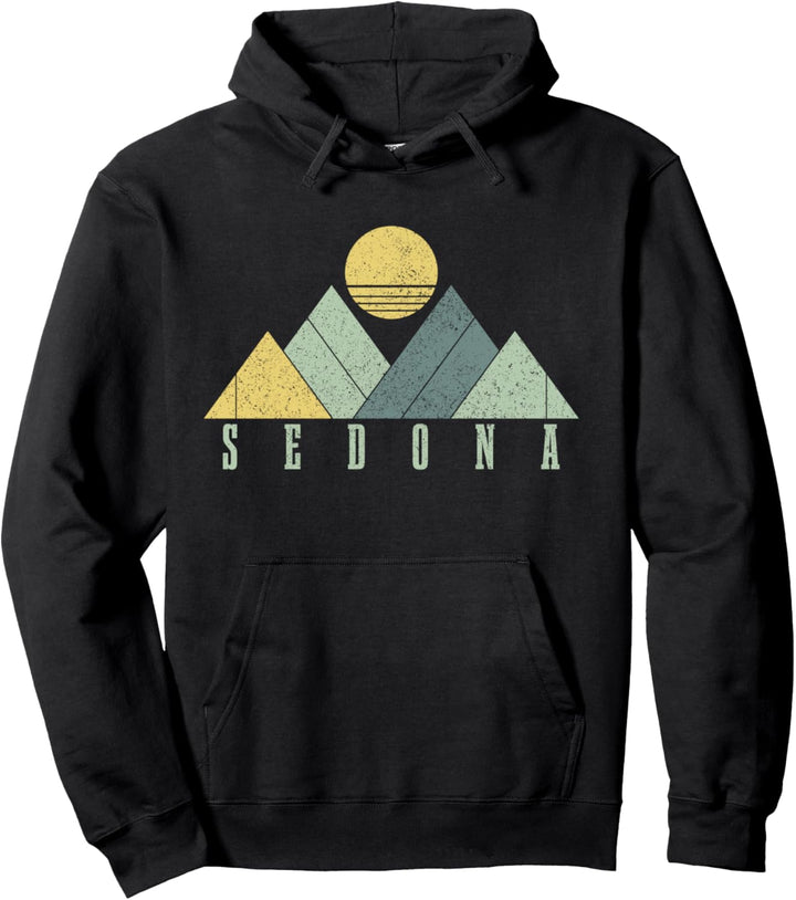 Sedona Arizona Vintage Berge Sonnenuntergang Wandern Natur Pullover Hoodie