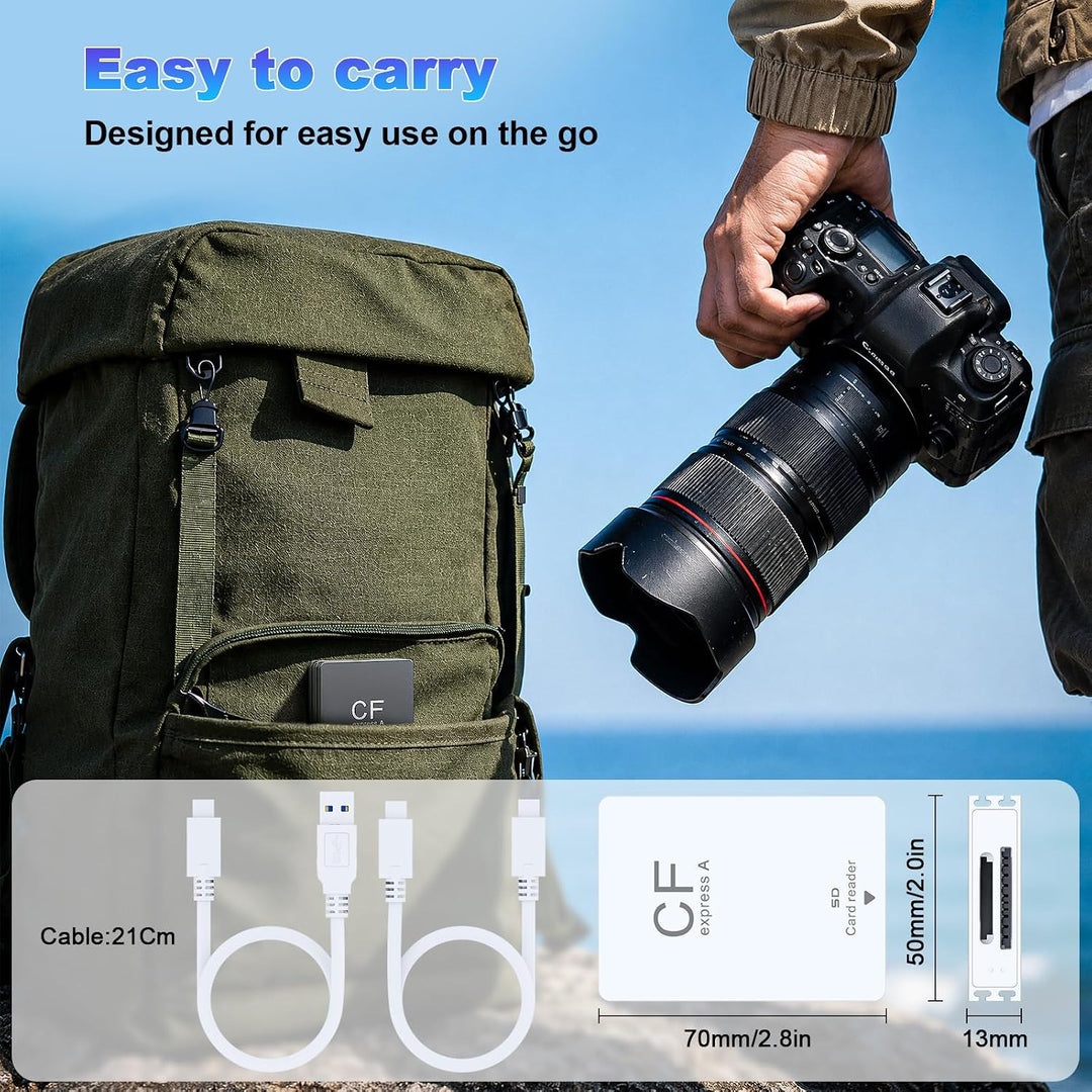 CFexpress Type A Kartenleser, USB 3.2 (Gen 2) mit 10 Gbit/s – CFexpress Type A Kartenleser für CFexp
