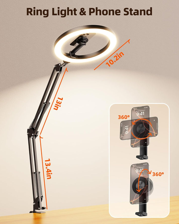 Magnetischen Overhead Stativ Handy mit Ringlicht für Küche & Food-Videos – Ringlicht mit Stativ für