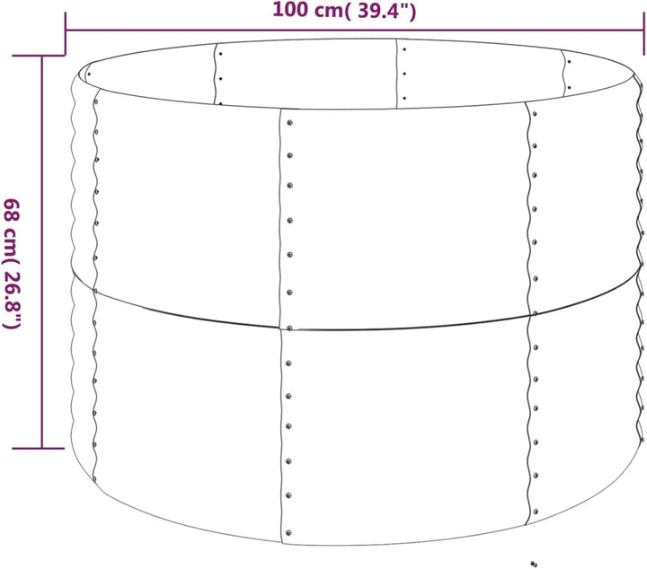 Tidyard Pflanzkübel Hochbeet Gemüsebeet Pflanzbeet Frühbeet Garten Pflanzkasten Metall Pflanzbeet Bl