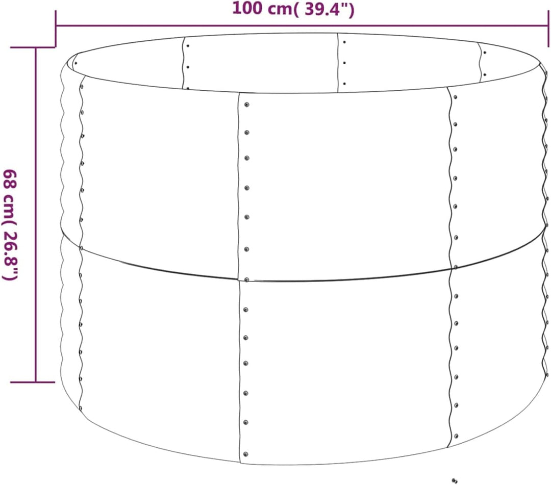 Tidyard Pflanzkübel Hochbeet Gemüsebeet Pflanzbeet Frühbeet Garten Pflanzkasten Metall Pflanzbeet Bl