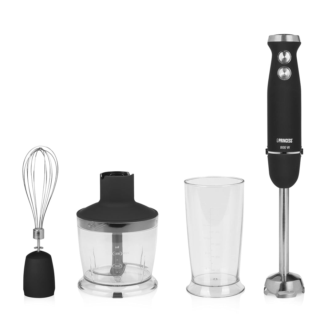Princess Stabmixer-Set – Geschwindigkeitsregelung, 800 Watt, 3-teilig, 221220, 800 W