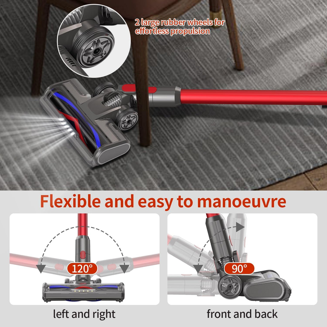 Bürste Zubehör Kompatibel mit Dyson V7 V8 V10 V11 V15 Staubsaugern Bodenbürste mit Frontlichter Desi