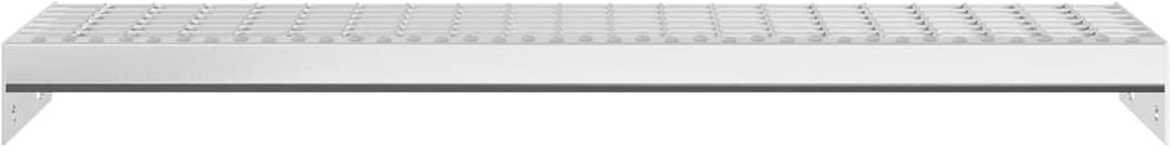 Sufrk Roststufe 80x24x7cm Verzinkter Stahl, Premium Stahltreppe Verstellbar Verzinkt & Silber Pulver