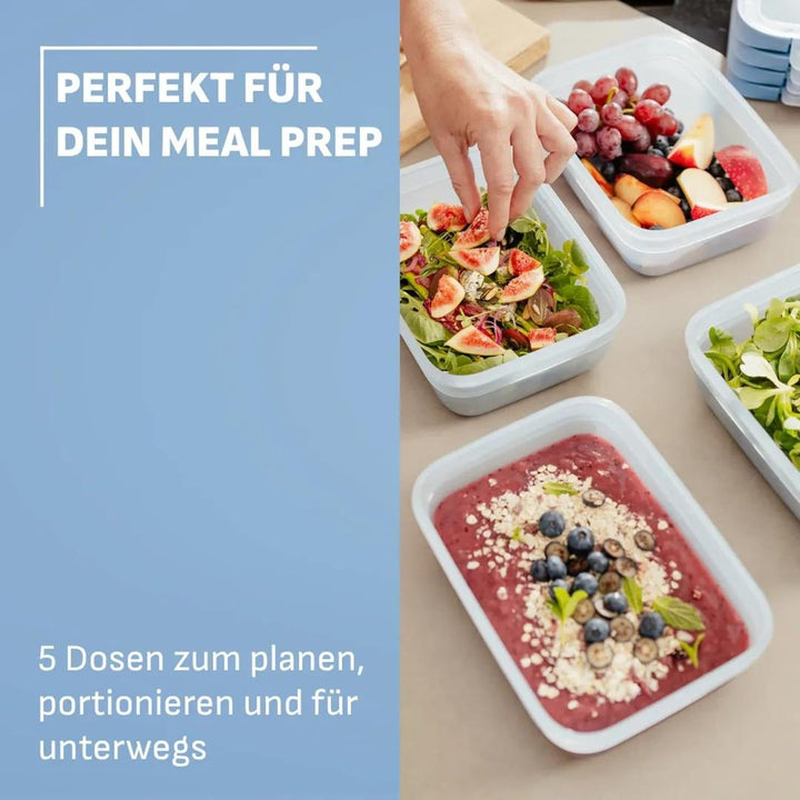 EMSA oneClick Frischhaltedosen, 0,75L, 1,5L, 3,0L, Lebensmittel 2 x länger frisch, 100% dicht, Made
