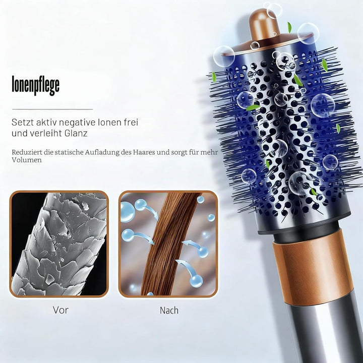 Grosse Runde Volumenbürste für Dyson Airwrap HS01/HS05/HS08, für schlaffes flaches Haar, mit langen