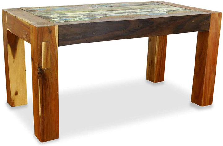 livasia Couchtisch | Recyceltes buntes Bootsholz | Wohnzimmertisch | Java Designer Möbel aus Bootsho