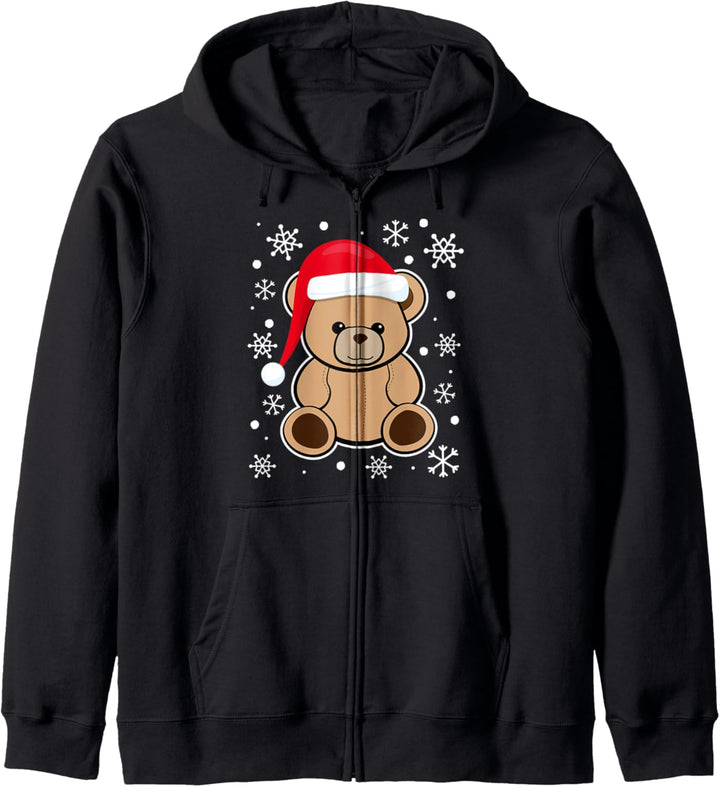Teddybär Teddy Mit Weihnachtsmütze Kuscheltier Weihnachten Kapuzenjacke