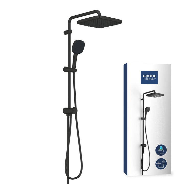 GROHE Vitalio 250, Duschset ohne Armatur, wassersparend, 8l pro Min (Regendusche für vorhandene Dusc