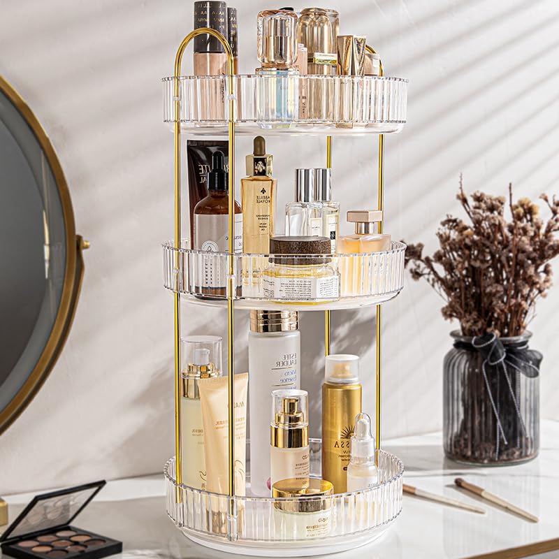 CESTATIVO Make Up Organizer, 360° Drehbar Kosmetik Organizer, Beauty Organizer, Hautpflege Organizer