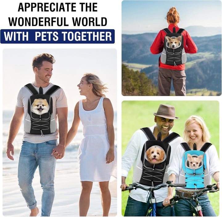 Pawaboo Haustier Rucksack Hund Tragetasche für Kleine Mittelgrosse Hunde und Katzen, Atmungsaktiv un