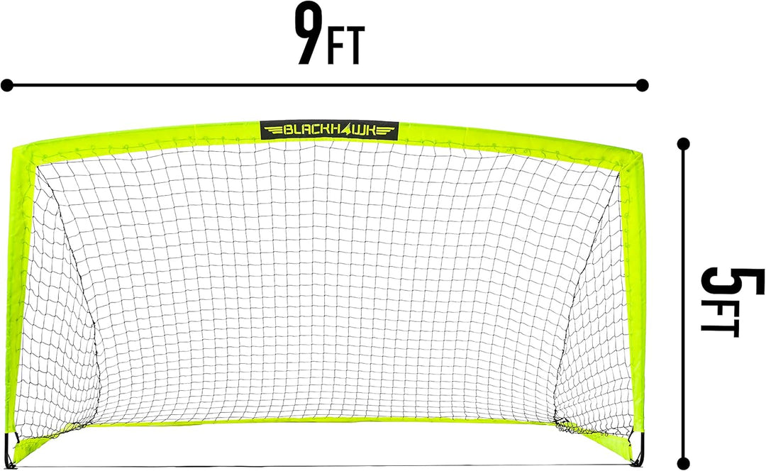 Franklin Sports Blackhawk Fussballtor für den Garten – tragbare Pop-up-Fussballnetze, Faltbare Tore