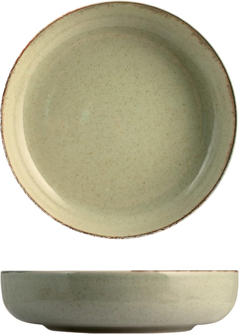H&H Set 4 Piatti Fondi Pearl In Porcellana Cm 19