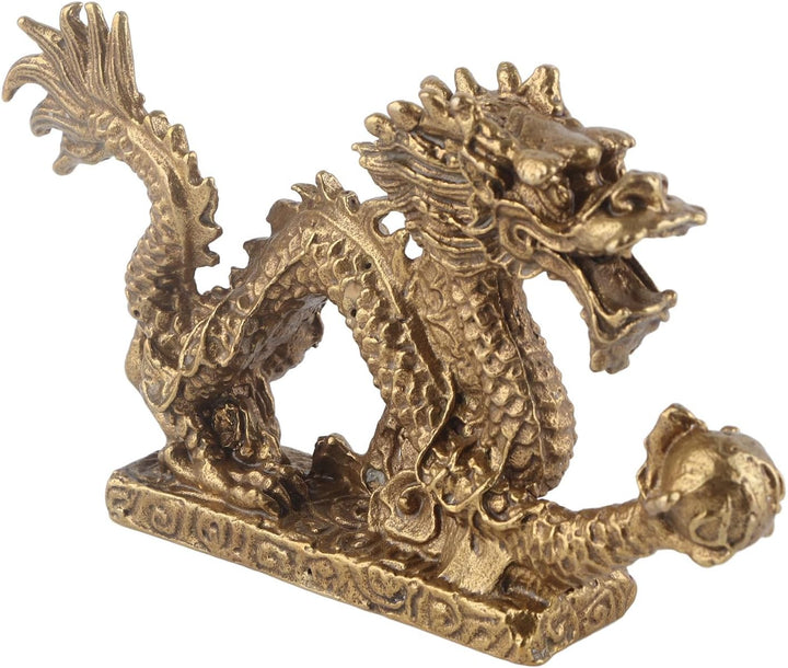 Zerodis Feng Shui Ornament Ornaments Craft Home Office Messing Good Luck Dragon Chinese Dragon Statu