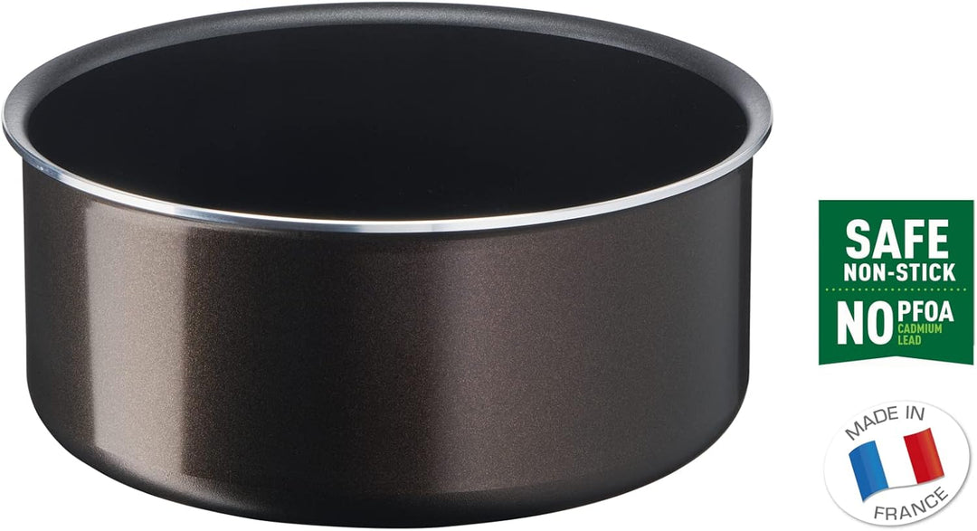 Tefal Ingenio Stieltopf-Set, 3-teilig, 16/18/20 cm (1,5/2,1/3 L), abnehmbarer Griff, nicht Induktion