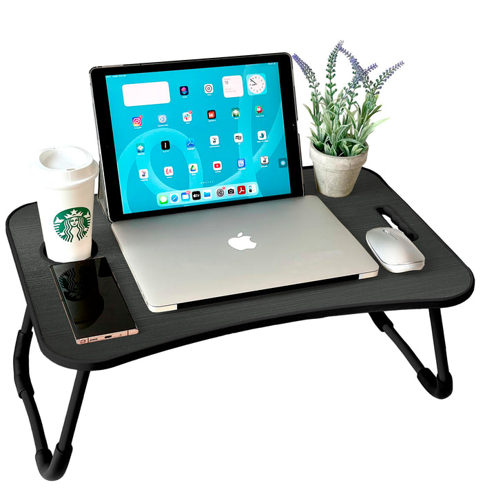 unycos - Klappbarer Laptoptisch, Betttablett, Leseständer, Computertisch, Frühstückstablett, Beistel