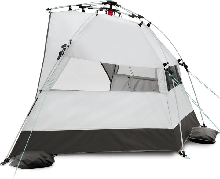 qeedo Quick Bay Strandmuschel für 2 Personen mit UV-Schutz 80+ und 360° Panorama View - leichtes Str