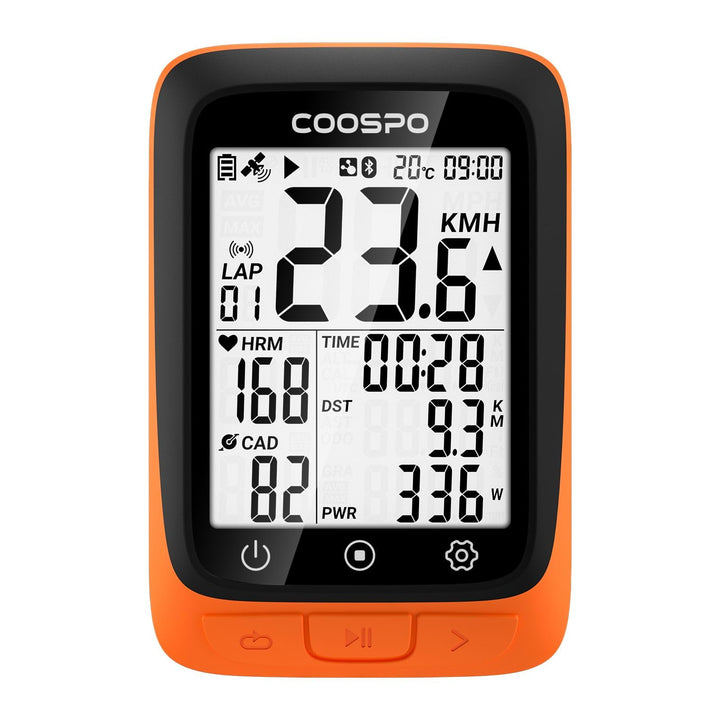 COOPSO BC107 Fahrradcomputer GPS Kabellos Drahtloser Fahrradtacho Kilometerzähler, Bluetooth5.0 ANT+