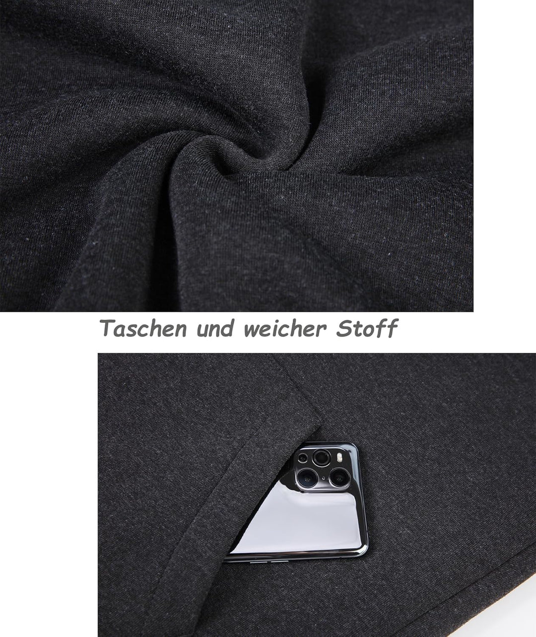 SwissWell Hoodies für Männer mit Kapuze Sweatshirts Reissverschluss Kapuzenjacke, 2535 Dunkelgrau M