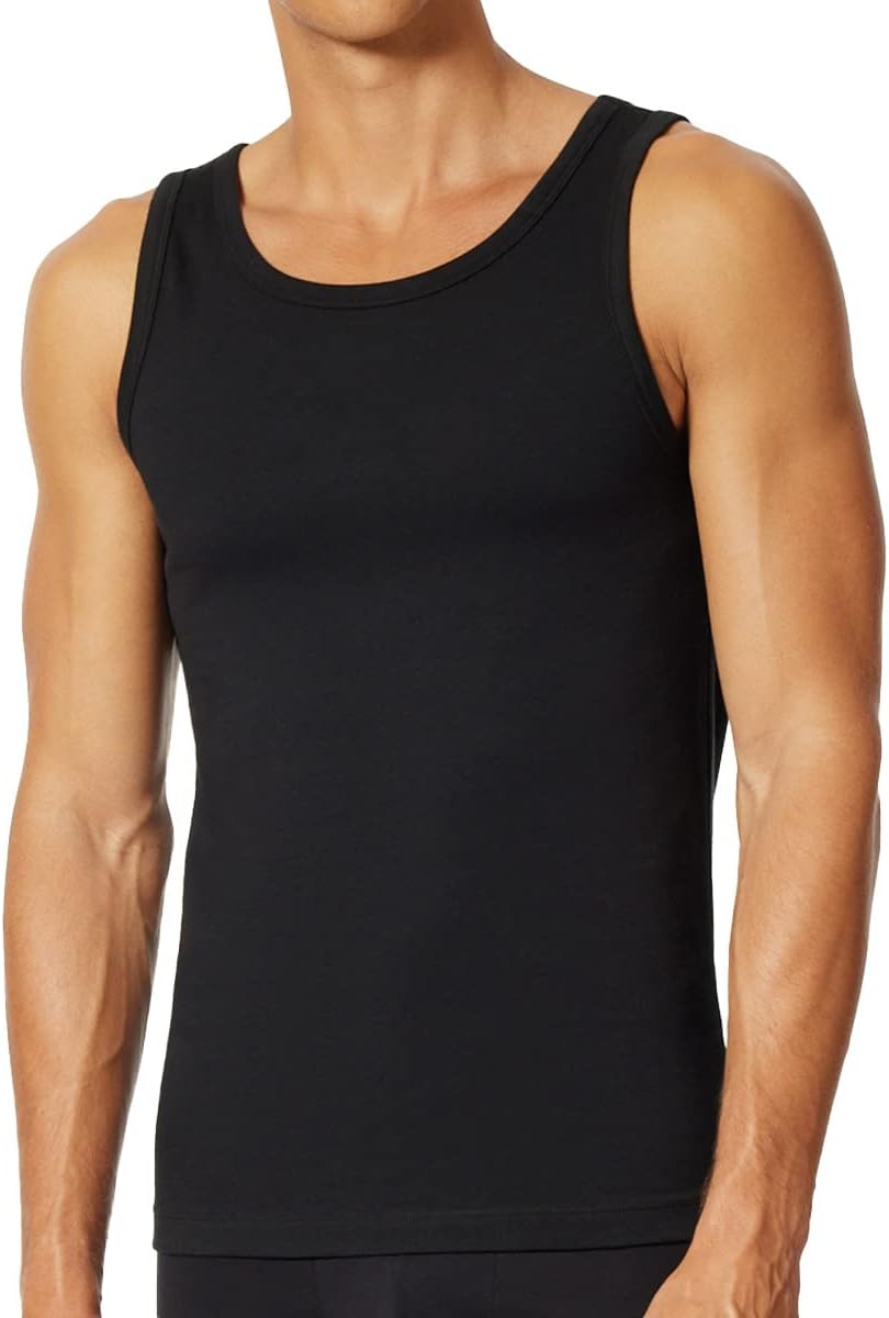 Uncover by Schiesser - Herren - Unterhemd/Tanktop - 2er Pack 4 X Schwarz M, 4 X Schwarz M