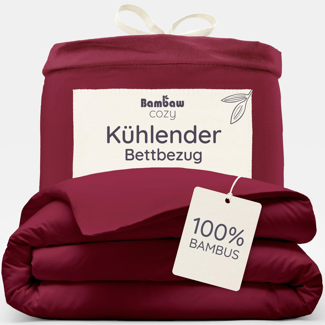 Bambaw Bambus Bettwäsche 155x220 cm, kühlender Bettbezug Sommer, Allergiker Deckenbezug, nachhaltige
