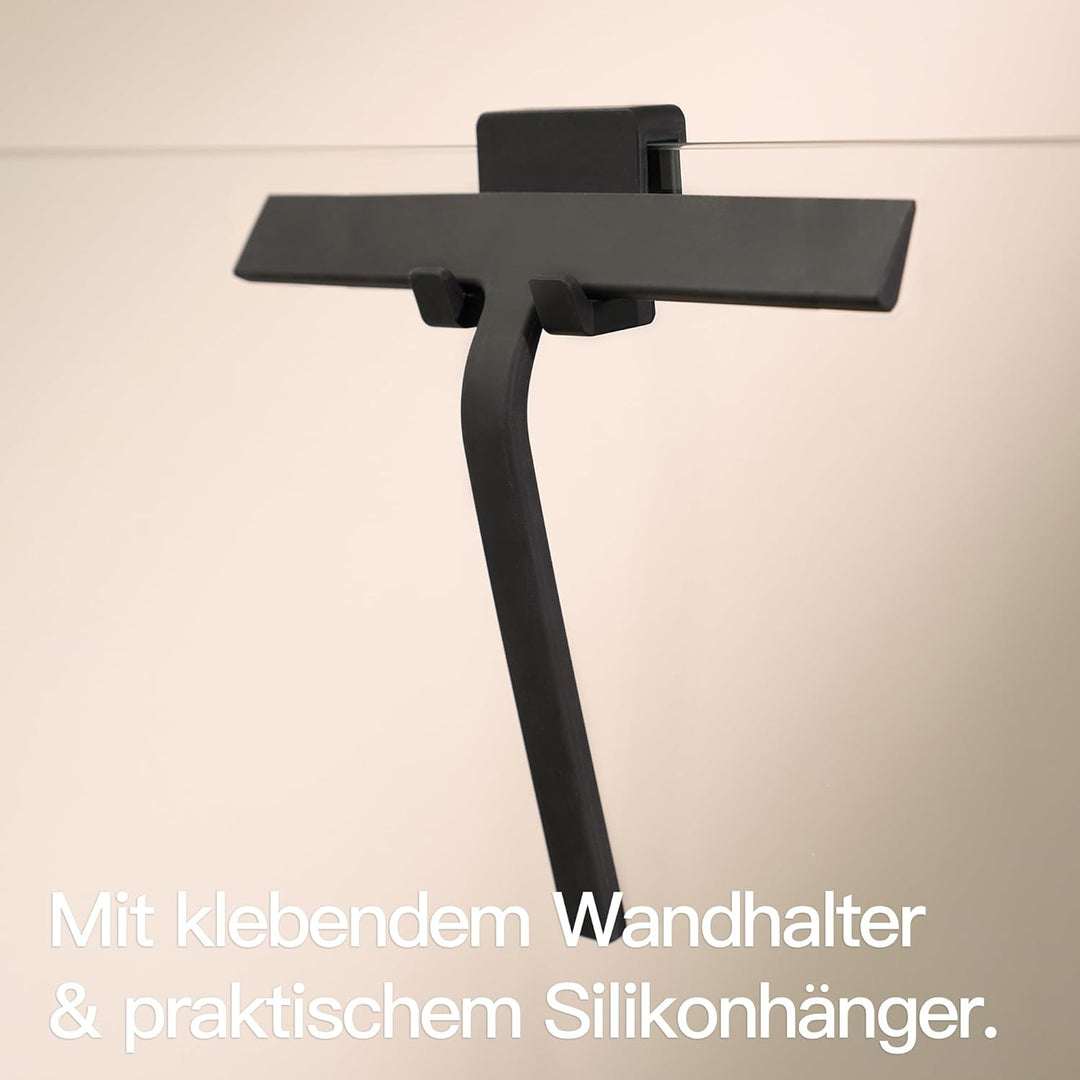 Designfabrik Hamburg Duschabzieher | Silikon Abzieher Dusche | Fensterabzieher Halterung ohne Bohren
