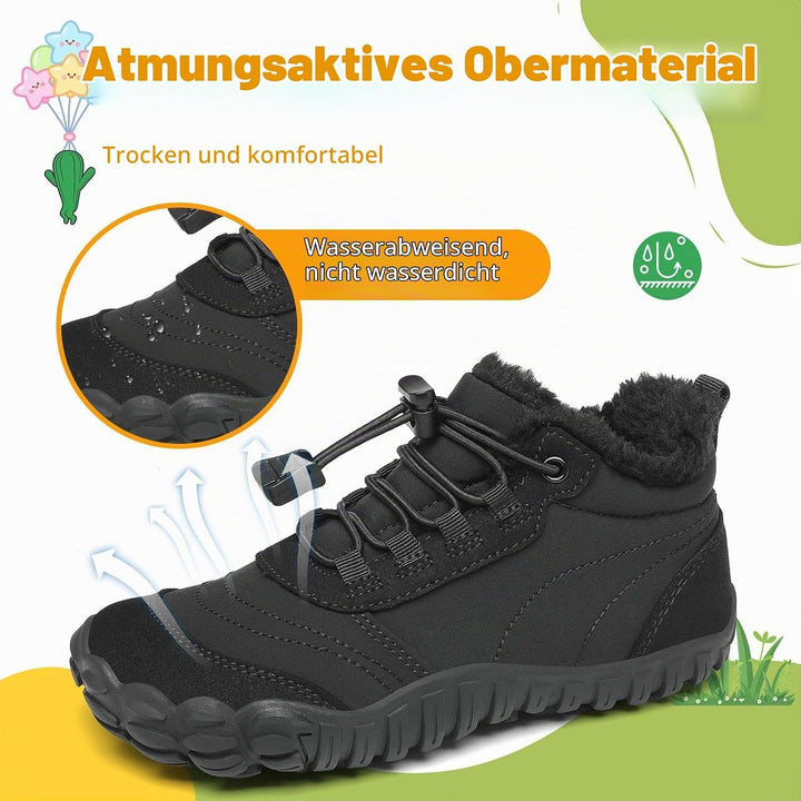 SAGUARO Kinder Winter Barfussschuhe Winterschuhe Warme Gefüttert Wanderschuhe Leicht rutschfest Wint