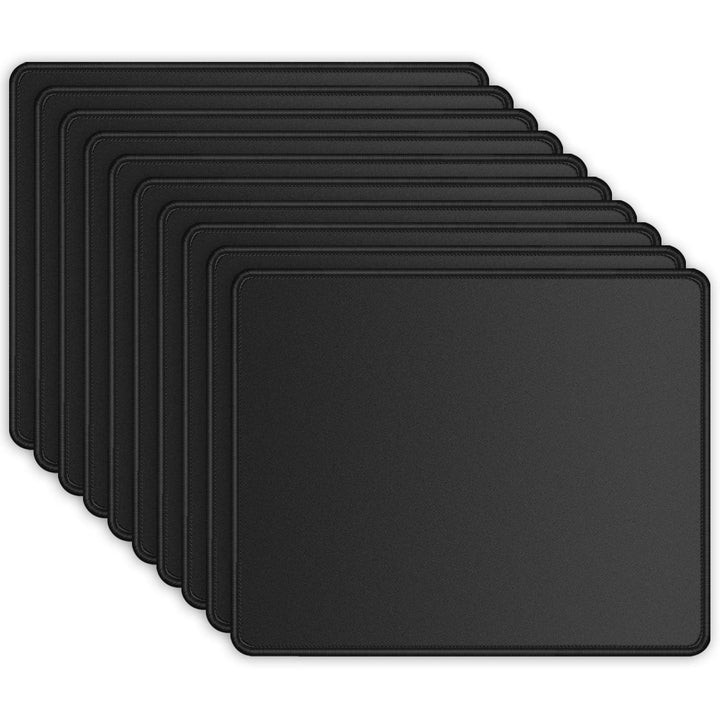ITNRSIIET [10 Pack] Mouse Pad with Stitched Edge Premium-Textured Square Mouse Mat Washable Mousepad