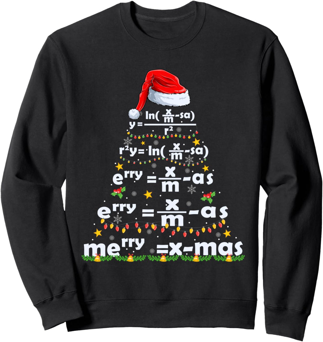 Math Equation Merry X-mas Lustiger Mathematiklehrer Weihnachten Humor Sweatshirt
