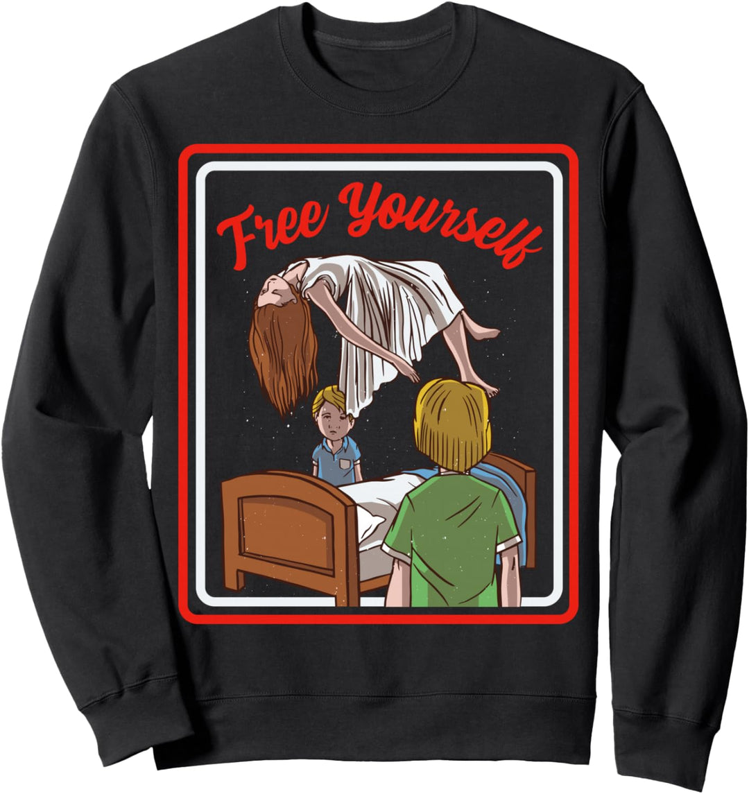 Vintage Horror, Free Yourself Demon Possessed Sweatshirt