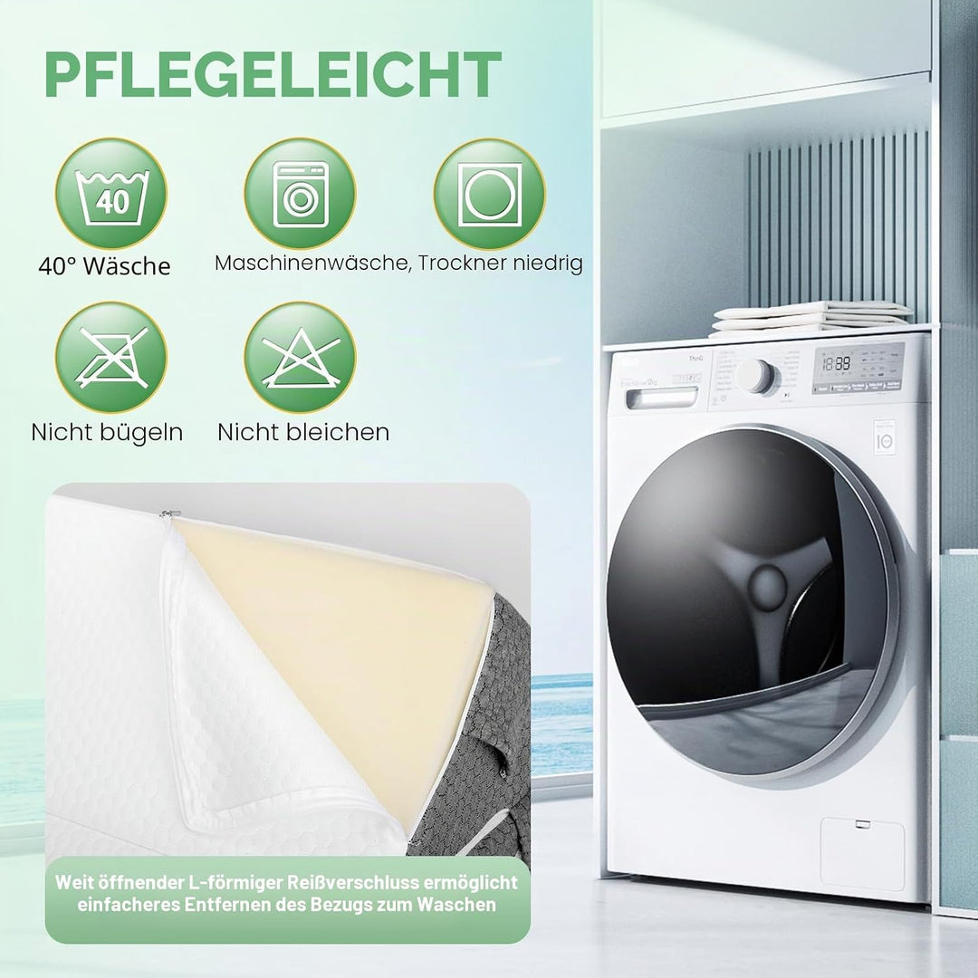 Keilkissen für Bett, Dreieckskissen Memory-Schaum, Verstellbares Keilkissen, Hochdichteschaum Leseki