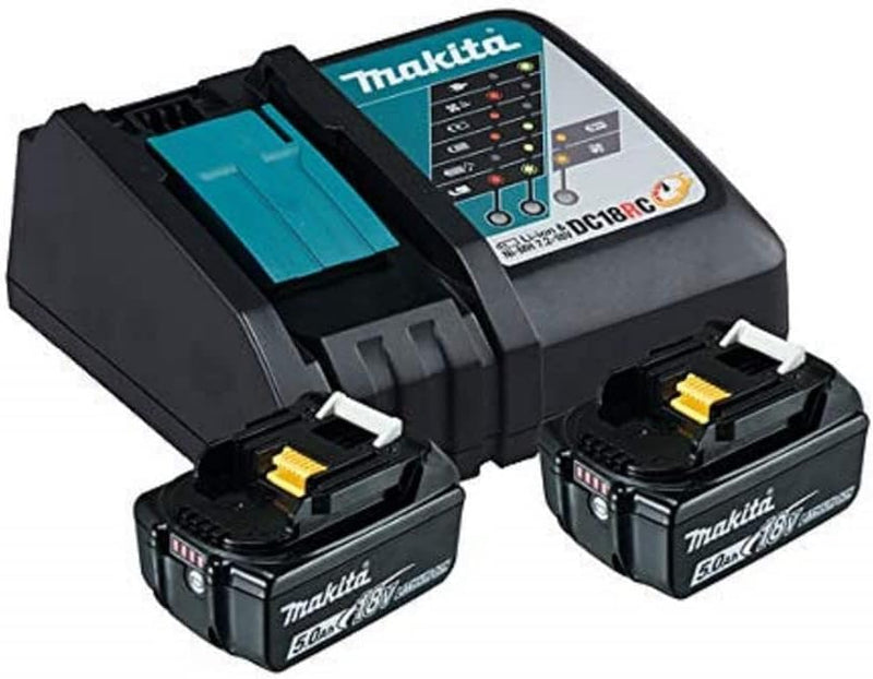 Makita Power Source Kit (2x Werkzeugakku mit Ladestation, Ersatzakkus für Elektrowerkzeuge von Makit