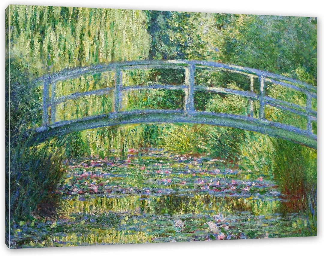 Claude Monet - japanische Brücke über den Seerosenteich II als Leinwandbild / Grösse: 100x70 cm / Wa