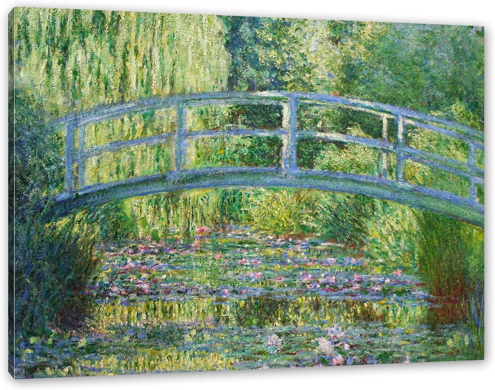 Claude Monet - japanische Brücke über den Seerosenteich II als Leinwandbild / Grösse: 100x70 cm / Wa