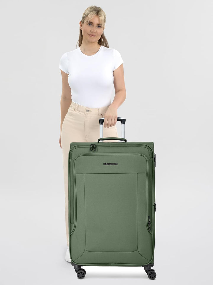 Franky Check-in Koffer für Damen und Herren | grosser XL Trolley 48 x 31 x 79 cm aus hochwertigem, f