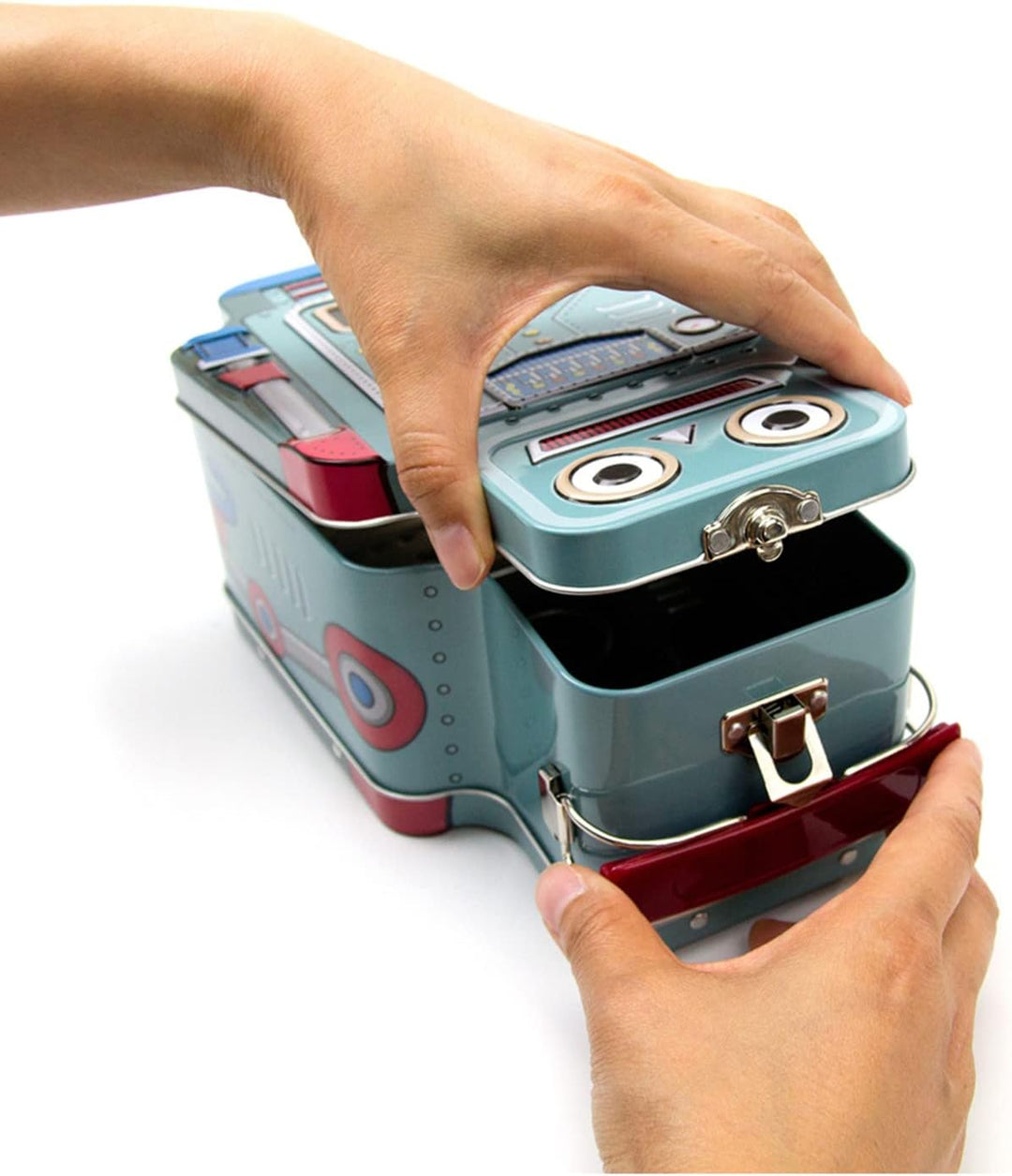 Suck UK - Robotor Lunch Box | Brotdose Im Coolen Vintage Robotor-design | Robot | Blechdose | Aufbew