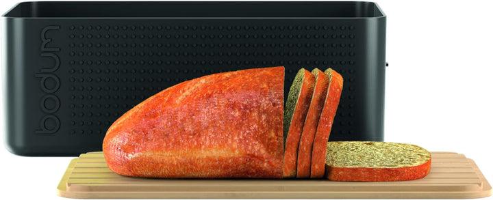 Bodum Bistro Brotkasten, Kunststoff, Schwarz, Schwarz