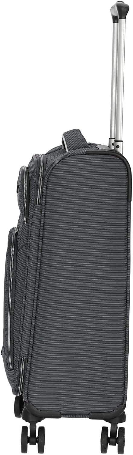 D&N Travel Line 9204-4-Rollen-Kabinentrolley S 55 cm grau, Grau