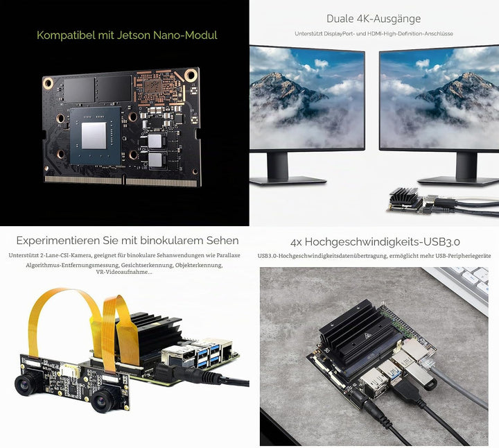 Waveshare Jetson Nano 4GB Development/Expansion Kit Alternative Solution of B01 Kit Come with Carrie