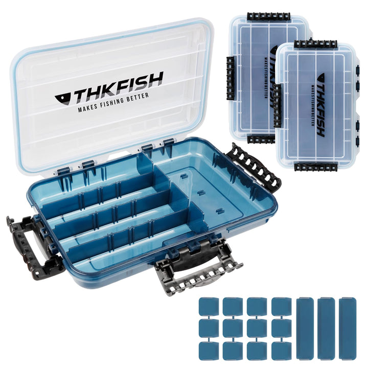 THKFISH Angelbox 3600 Köderbox 3700 Angeln Tackle Box Angelkoffer 2 Stück Wasserdicht sich hin- und