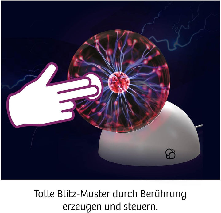 KOSMOS 676896 Plasma Planet, 12 cm Plasmakugel mit Sound-Sensor, Experimentierkasten für Kinder ab 8