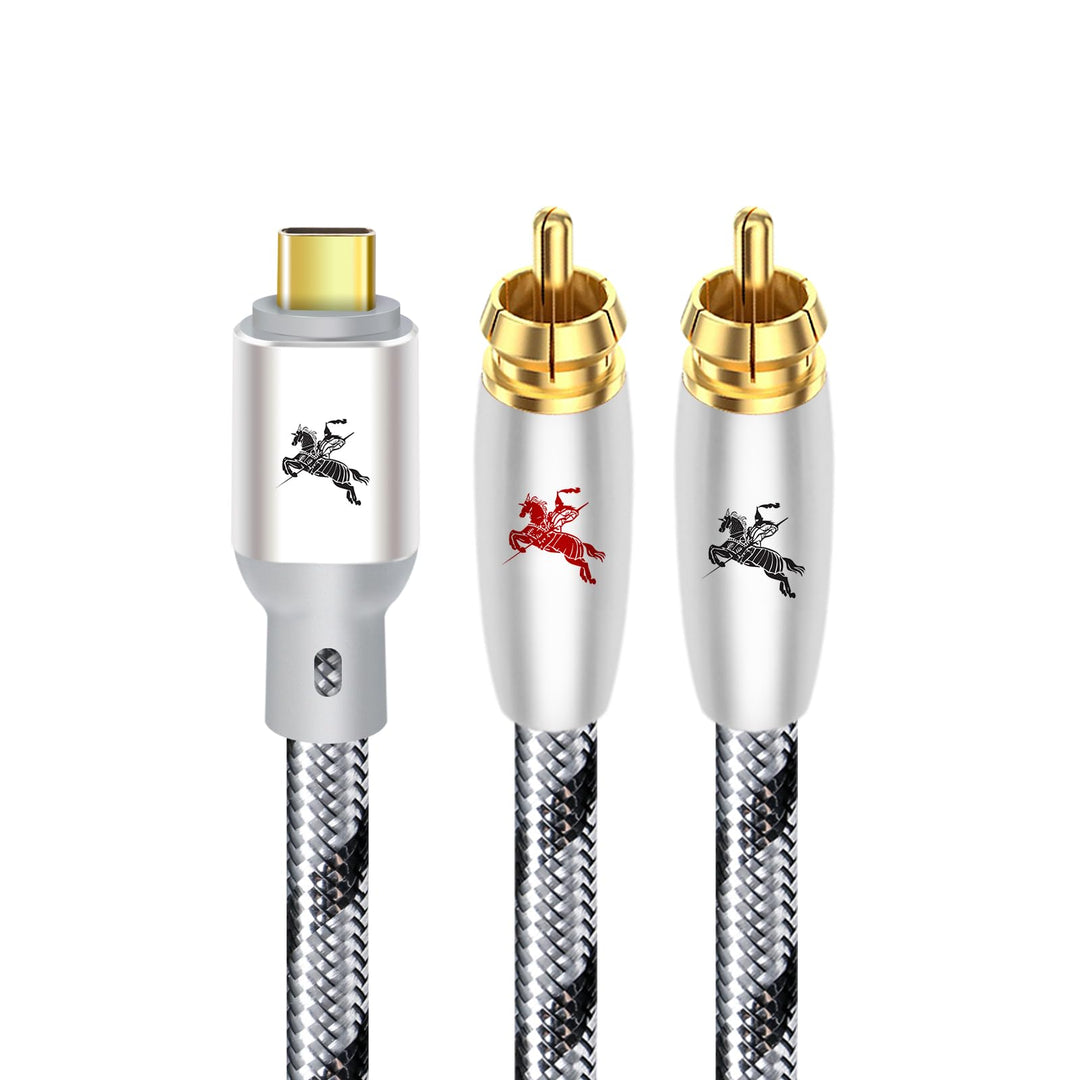 Impeto High End USB C auf Cinch Audio Kabel Type C auf 2 RCA Stereo Adapter kabel mit iPhone 15 -Ser