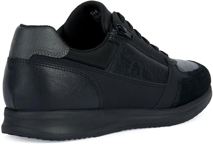 Geox Herren U Avery A Sneaker 42 EU Schwarz, 42 EU Schwarz