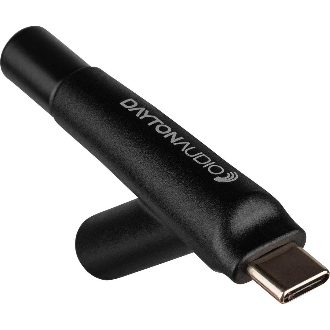 Dayton Audio iMM-6C kalibriertes USB-C-Mikrofon für iPhone, iPad, Tablet und Android, Schwarz