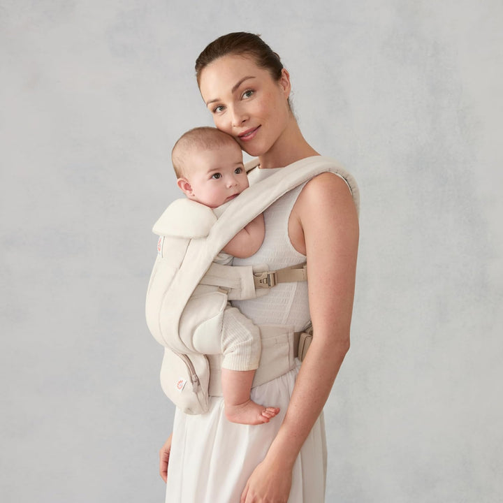 Ergobaby Omni Deluxe All-in-One Babytrage für Neugeborene ab Geburt bis 20kg, Ergonomische 4 Positio