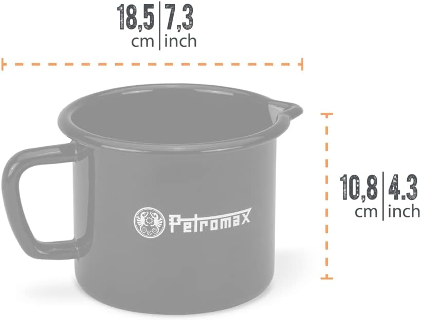 Petromax Emaille Milchtopf (1 Liter, schwarz) Schwarz 1 Liter, Schwarz 1 Liter