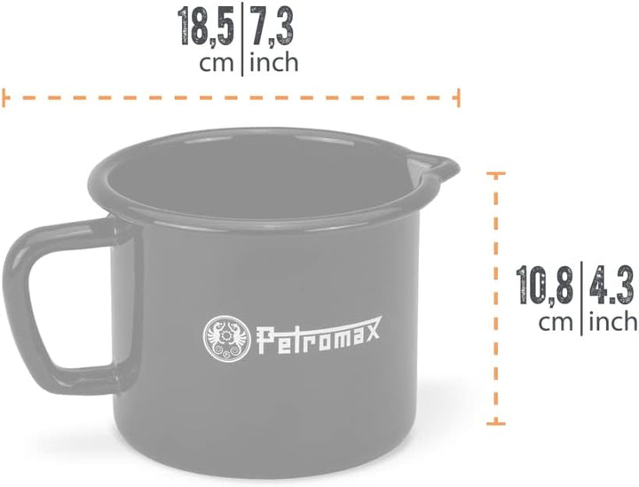 Petromax Emaille Milchtopf (1 Liter, schwarz) Schwarz 1 Liter, Schwarz 1 Liter