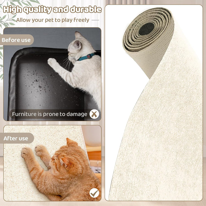 Selbstklebend Kratzteppich Katze Wand, dellyy Kratzteppich Kratzmatte Wand Kratzmatte für Katzen, Kr